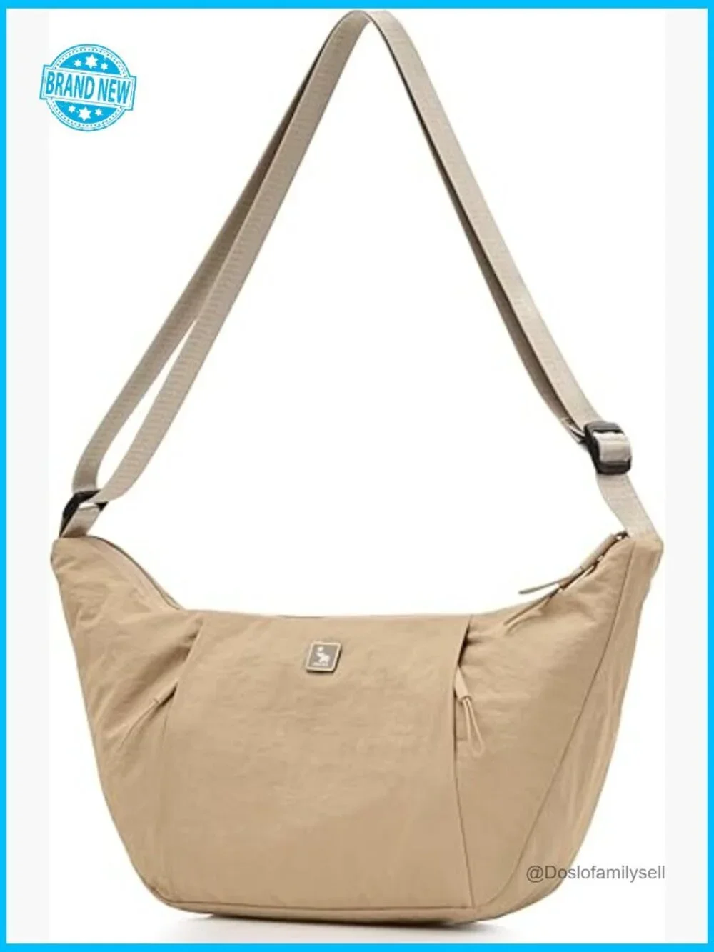 Lightweight Nylon Crescent Hobo Bag Crossbody Shoulder Purse